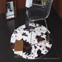 cowhide printed polyester shaggy rug